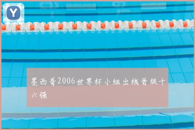 墨西哥2006世界杯小组出线晋级十六强
